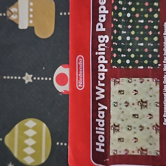Bundle of 2 Nintendo Super Mario Brothers Holiday Wrapping Paper. New in Pkg - Picture 2 of 3